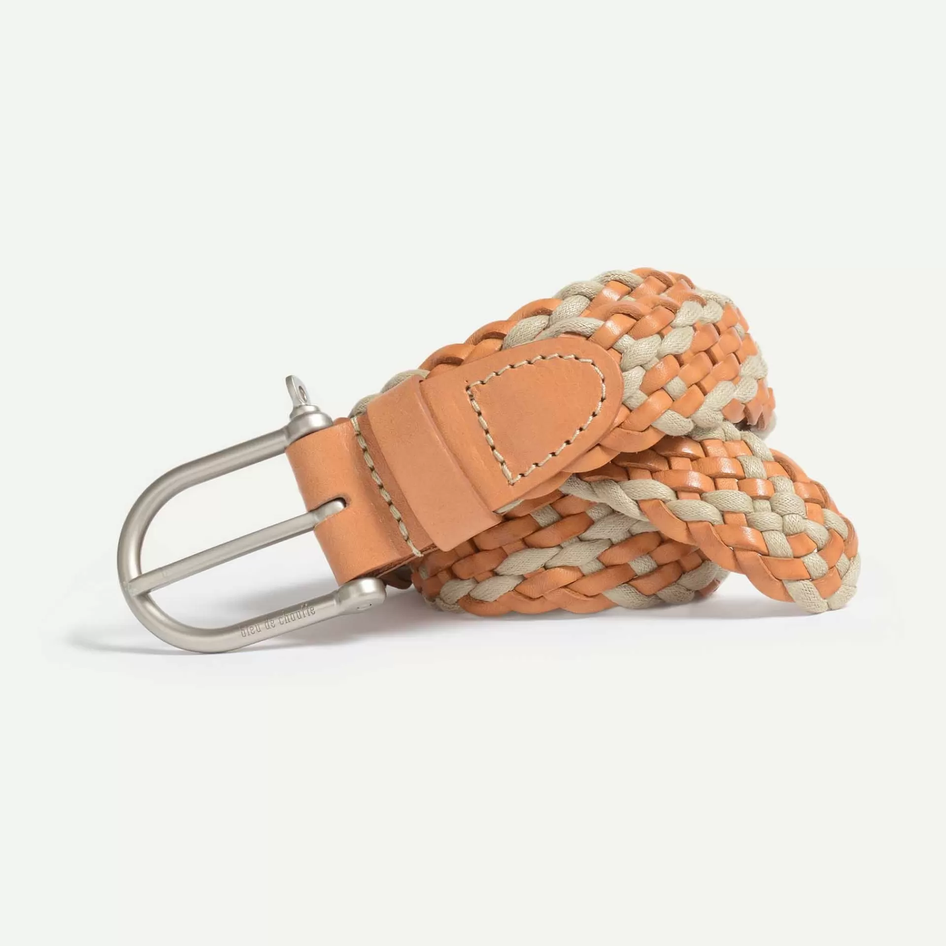 Femme Bleu de chauffe Ceinture Manille Tressee