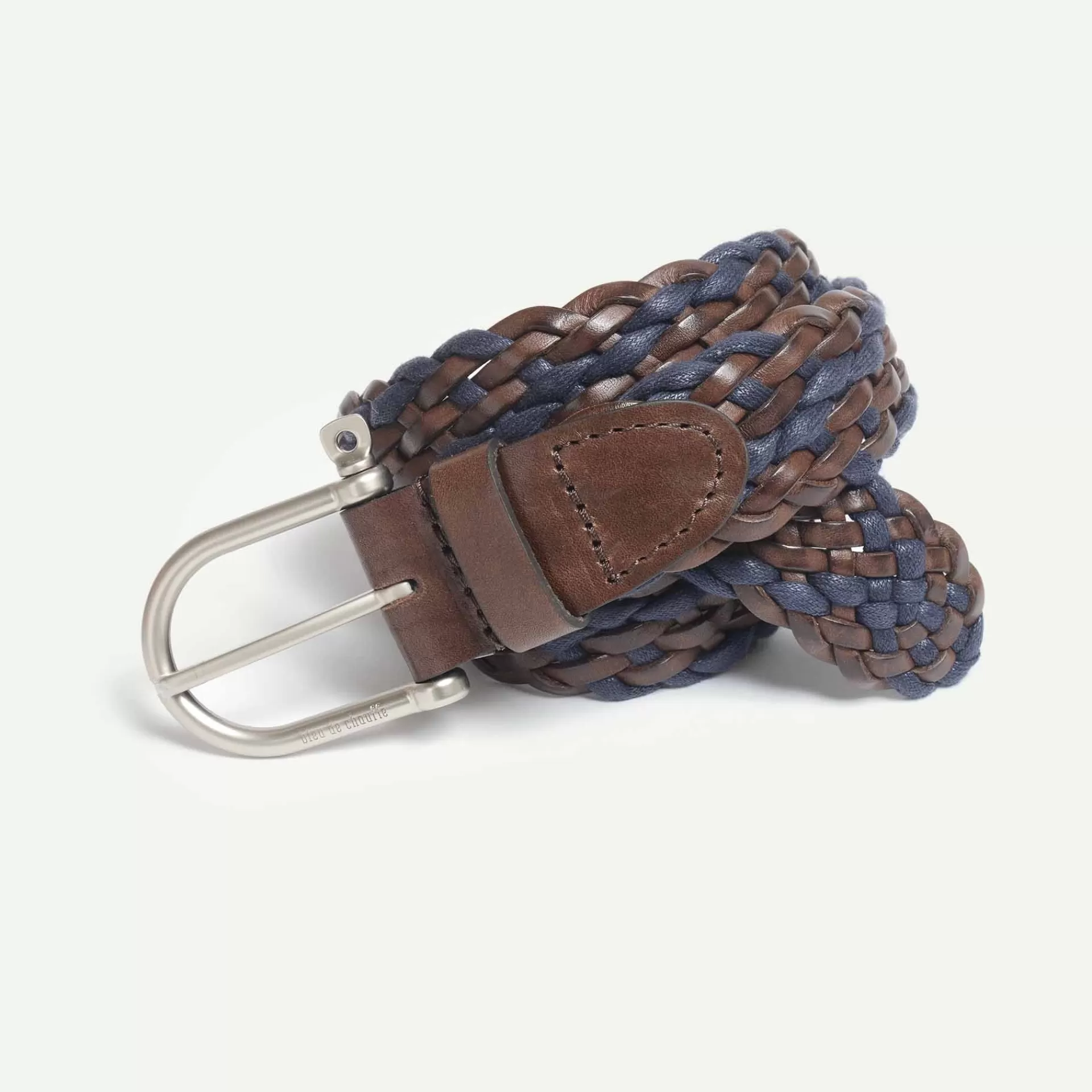 Femme Bleu de chauffe Ceinture Manille Tressee