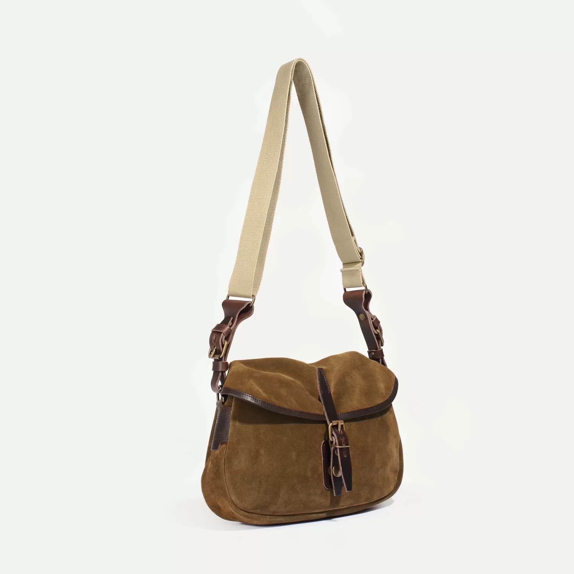 Femme Bleu de chauffe Musette Du Pecheur Xs / Cuir Velours