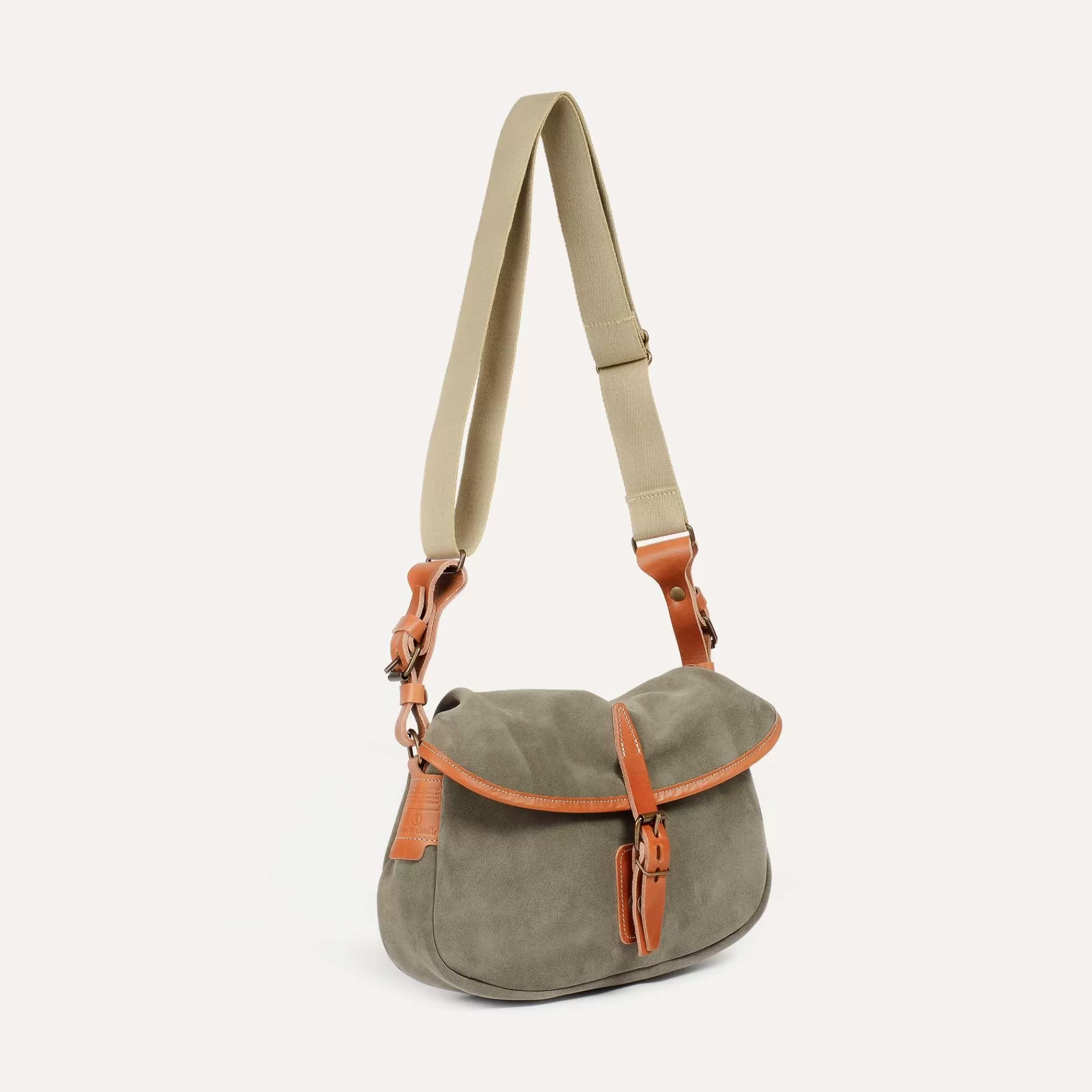 Femme Bleu de chauffe Musette Du Pecheur Xs / Cuir Velours