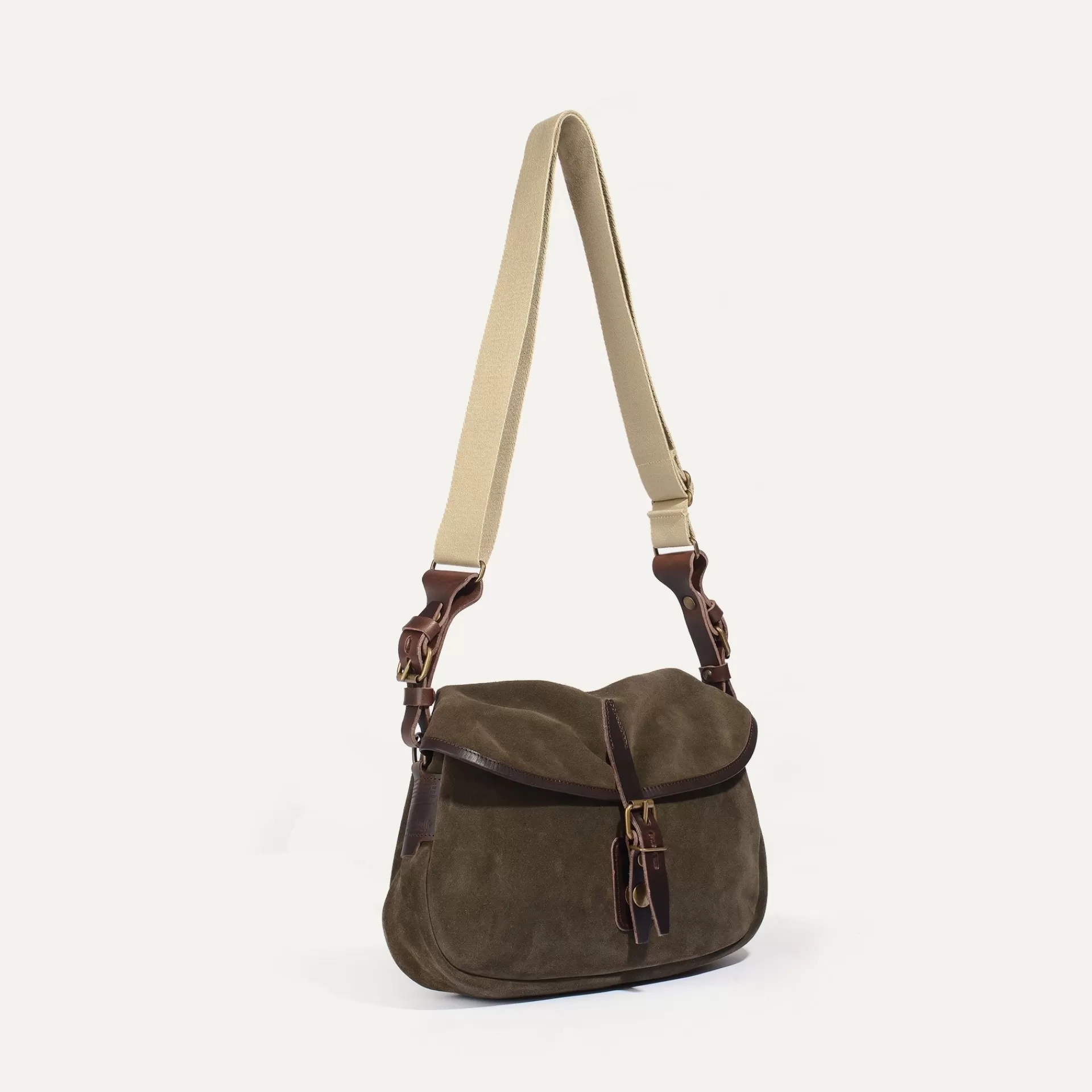 Femme Bleu de chauffe Musette Du Pecheur Xs / Cuir Velours