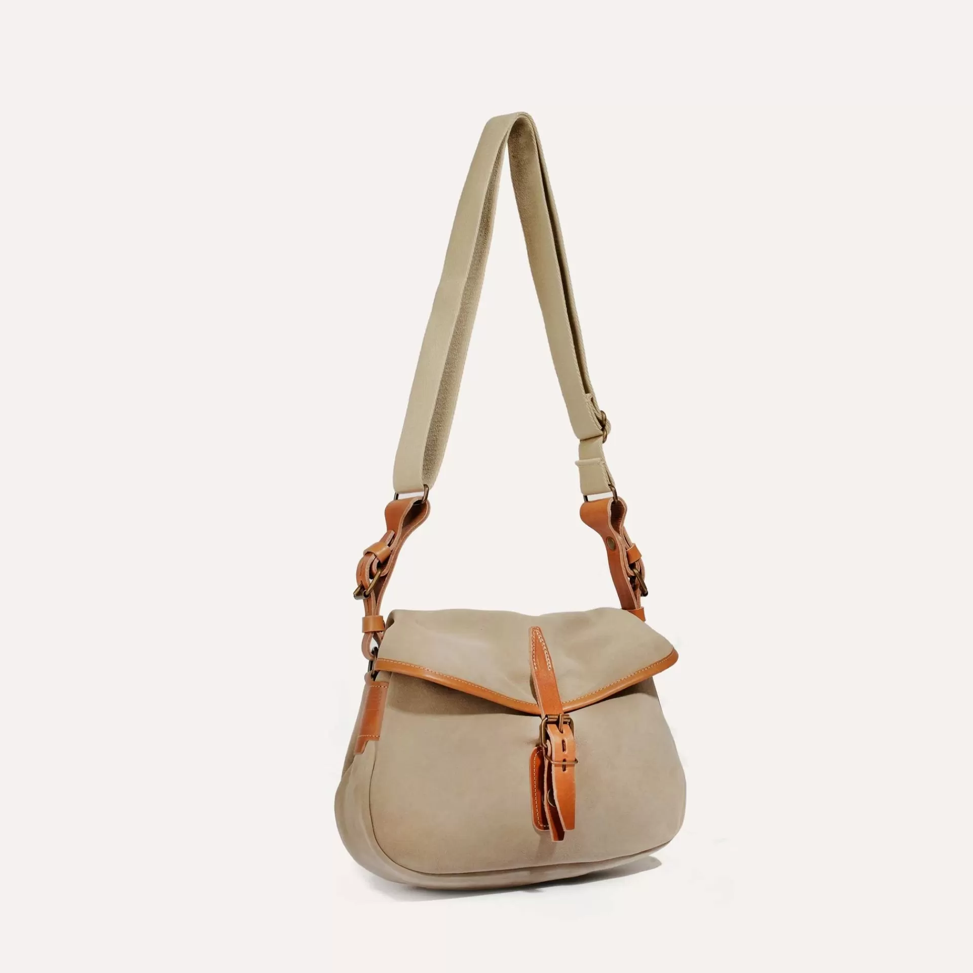 Femme Bleu de chauffe Musette Du Pecheur Xs / Cuir Velours