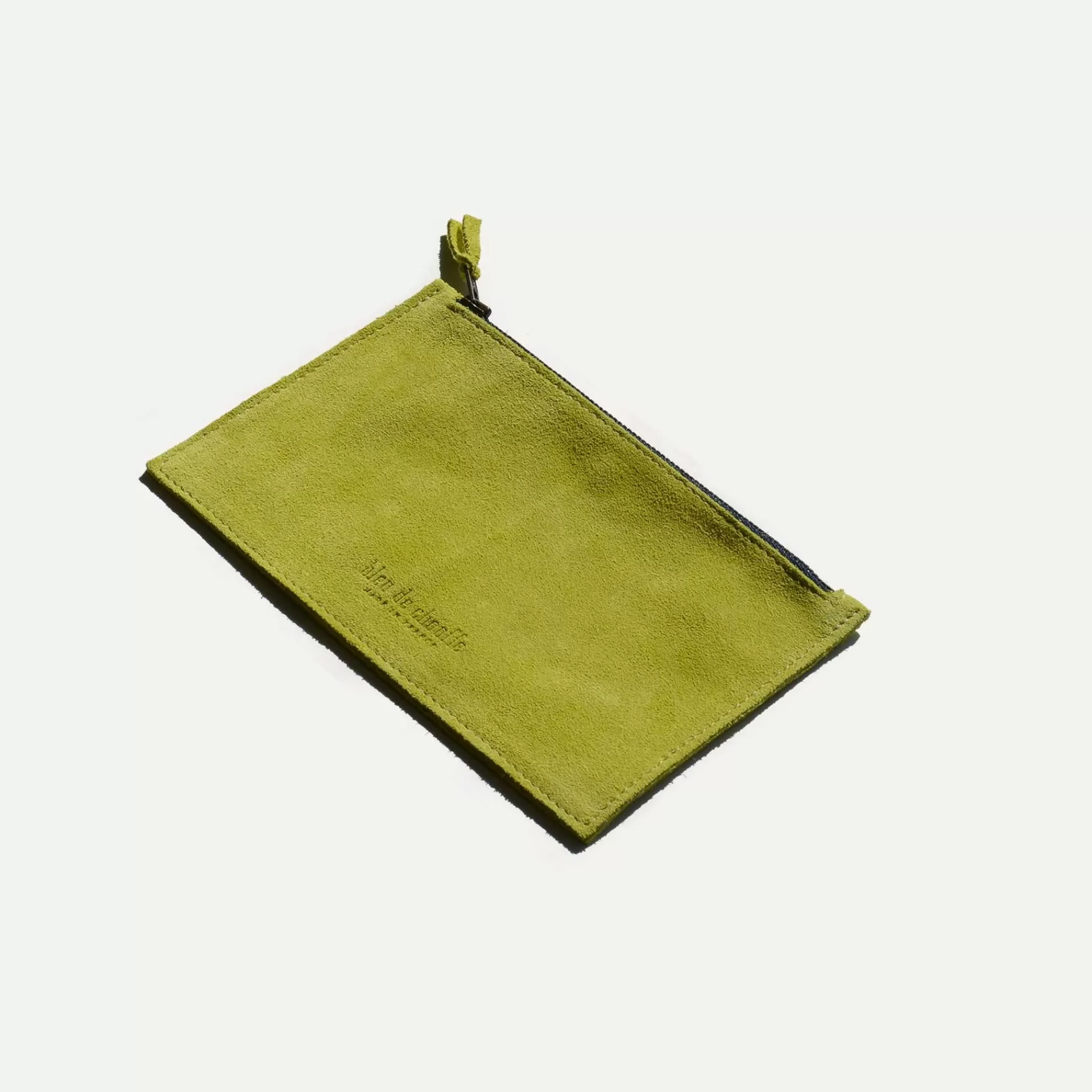 Femme Bleu de chauffe Pochette Cosmo S / Cuir Velours
