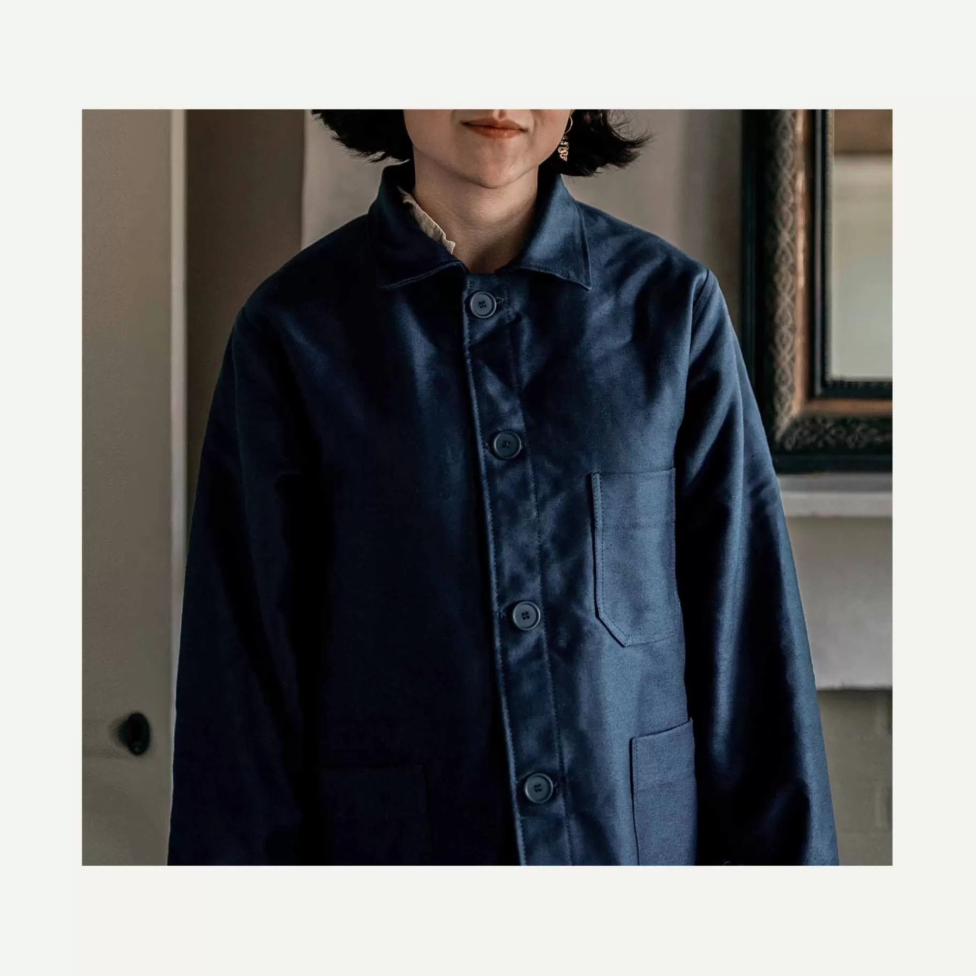 Femme Bleu de chauffe Veste De Travail Gervaise